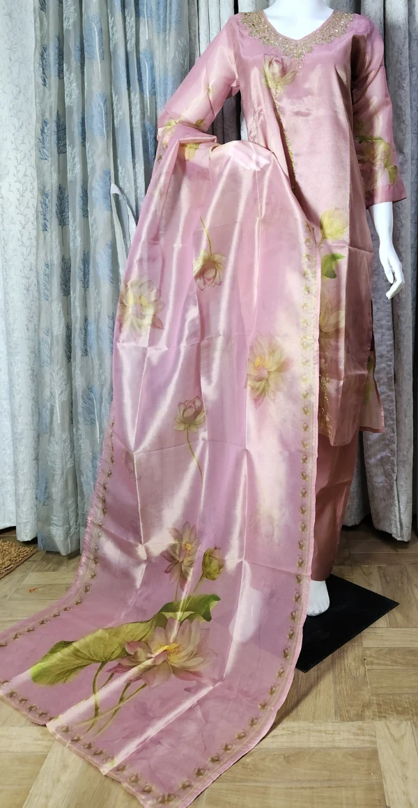 Gulbahaar Blush Pink Kurta Set - Image 2