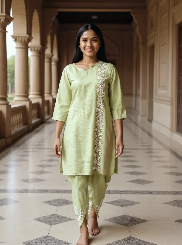 Sitara Glow Kurta Set with Dhoti - Image 2