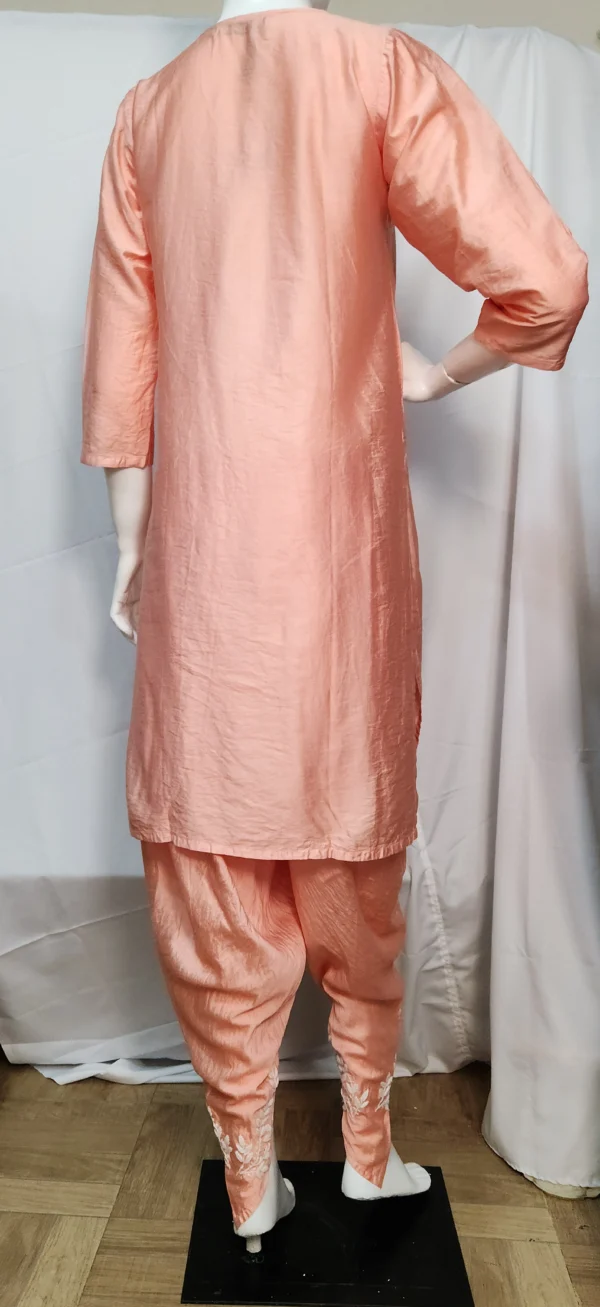 Aarohi Peach Blossom Kurta Set with Dhoti - Image 7