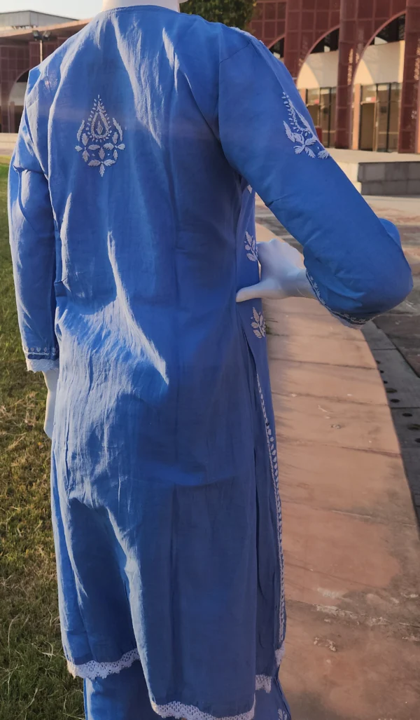 Aaral Blue Chikankari Set - Image 4