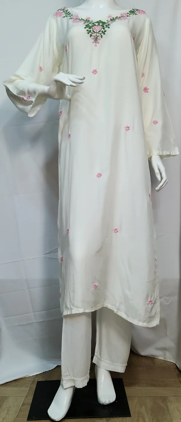 Meher Ivory Bloom Kurta Set - Image 6