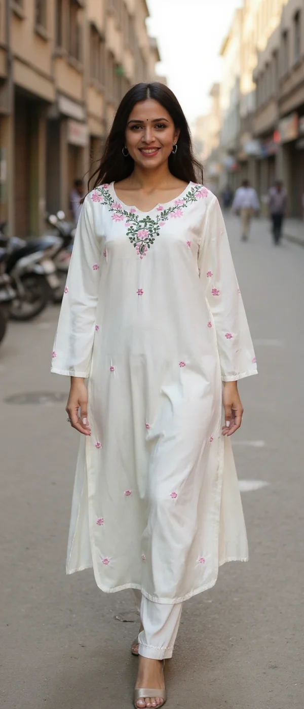 Meher Ivory Bloom Kurta Set