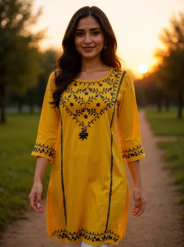 Ziya Mustard Midnight Kurti - Image 7