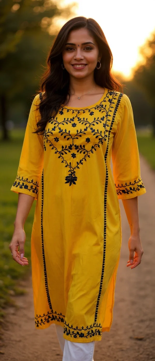 Ziya Mustard Midnight Kurti