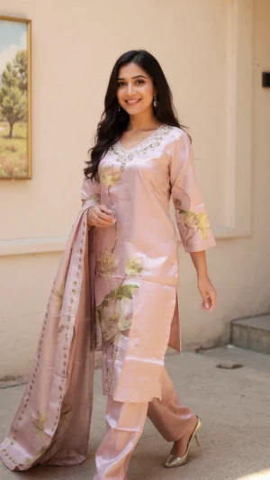 Kurta Set- Straight Fit Pant Style