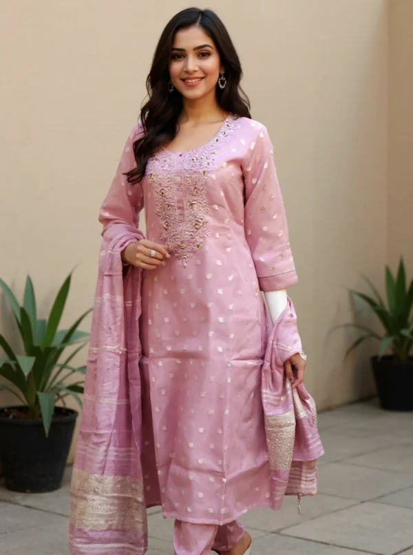 Gulabi Noor Kurta Set