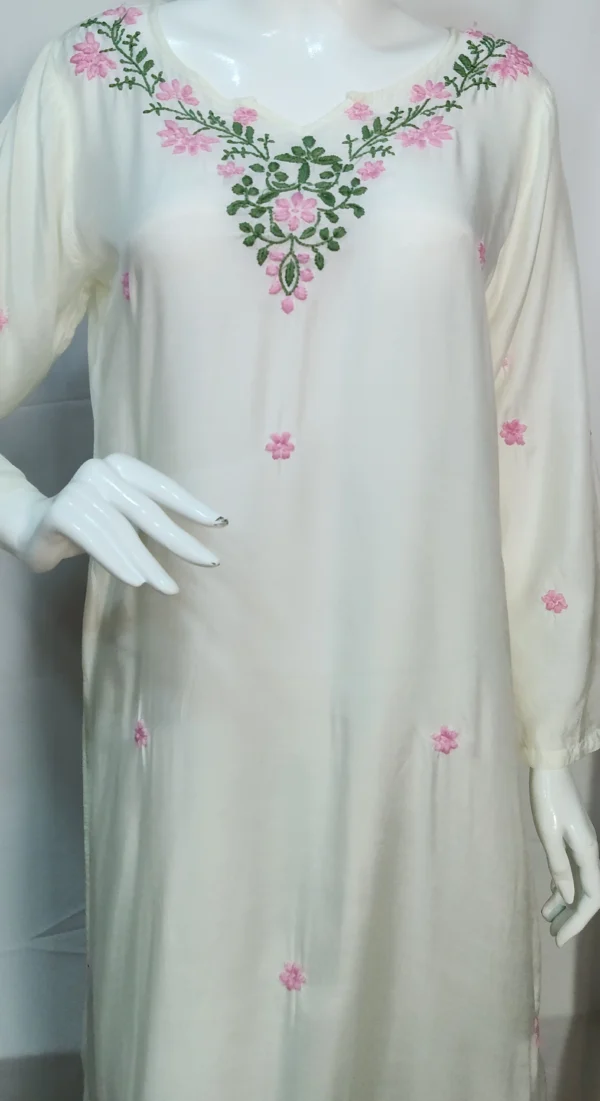 Meher Ivory Bloom Kurta Set - Image 5