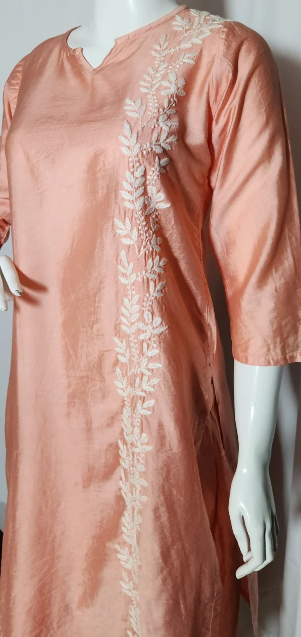 Aarohi Peach Blossom Kurta Set with Dhoti - Image 6