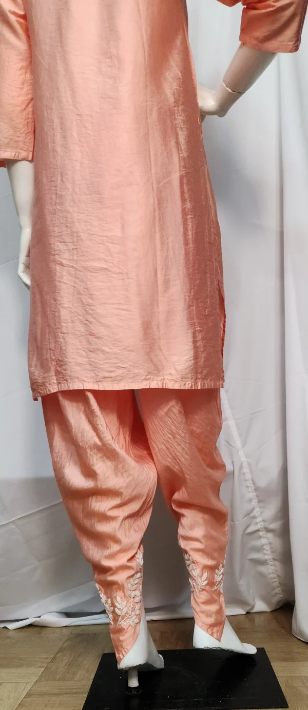 Aarohi Peach Blossom Kurta Set with Dhoti - Image 4