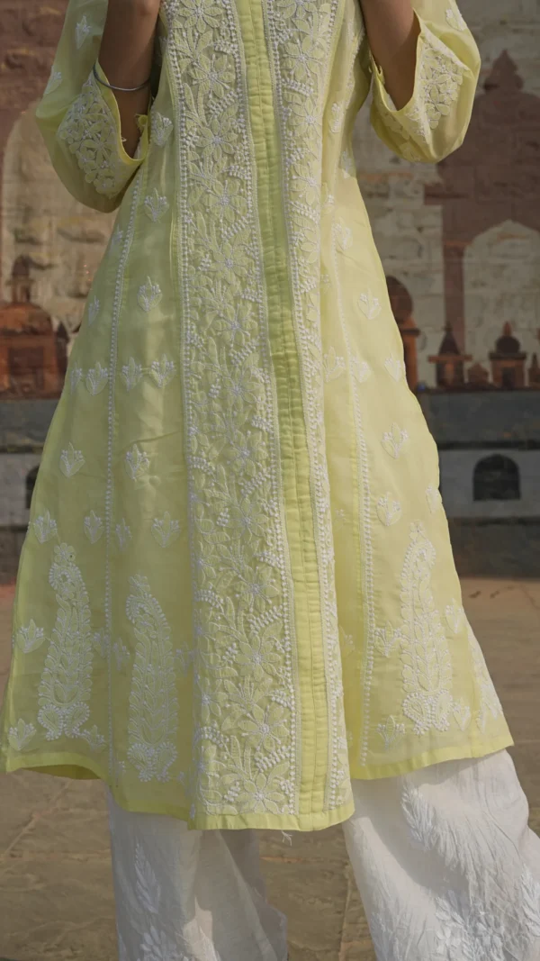 Swarnika Chikankari Long Kurta - Image 5