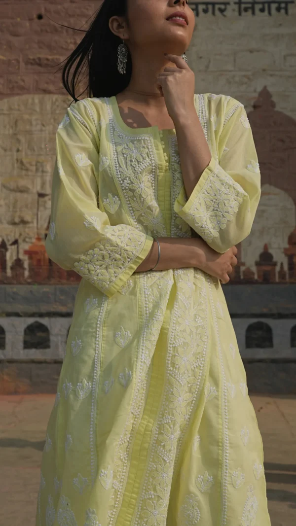 Swarnika Chikankari Long Kurta - Image 4