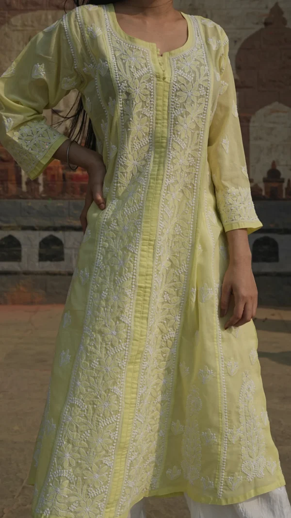 Swarnika Chikankari Long Kurta - Image 2