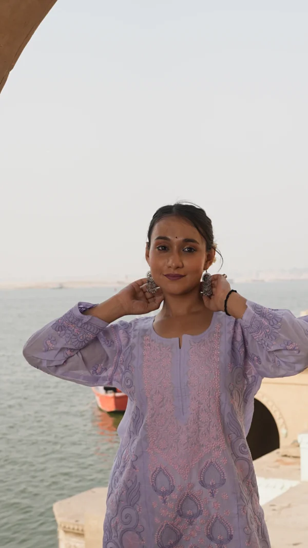 Lavender Zariya Kurta - Image 2