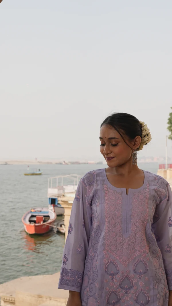 Lavender Zariya Kurta - Image 3