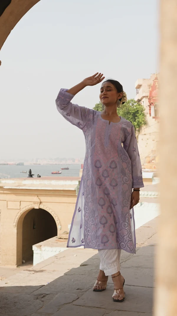 Lavender Zariya Kurta - Image 7