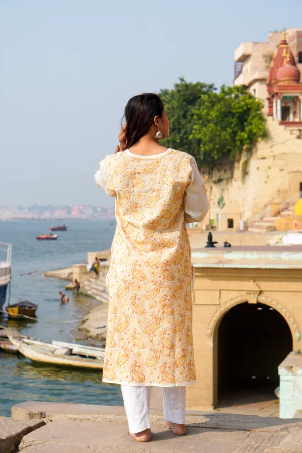 Nazakat Colourful Chikankari Kurta Set - Image 3