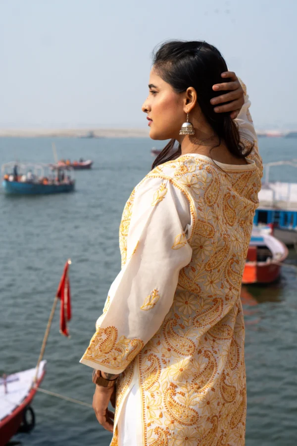 Nazakat Colourful Chikankari Kurta Set - Image 2