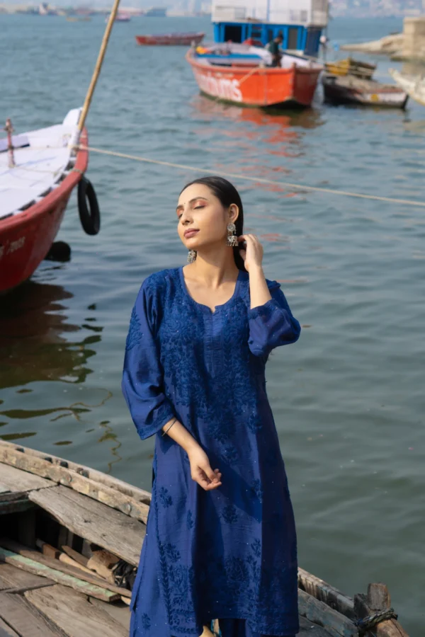 Sapphire Chikankari Kurta Set