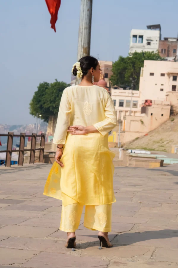 Sora Yellow Haze Kurta Set - Image 4
